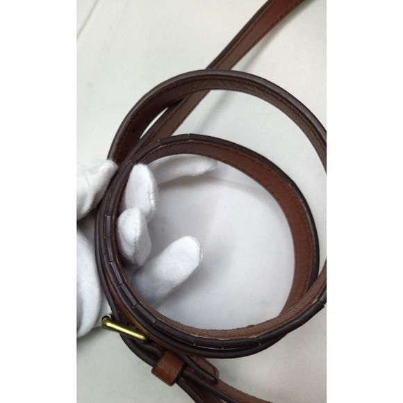 Fossil Black Coated Canvas Leather Trim Zipper Crossbody Bag - Picture 6 of 16